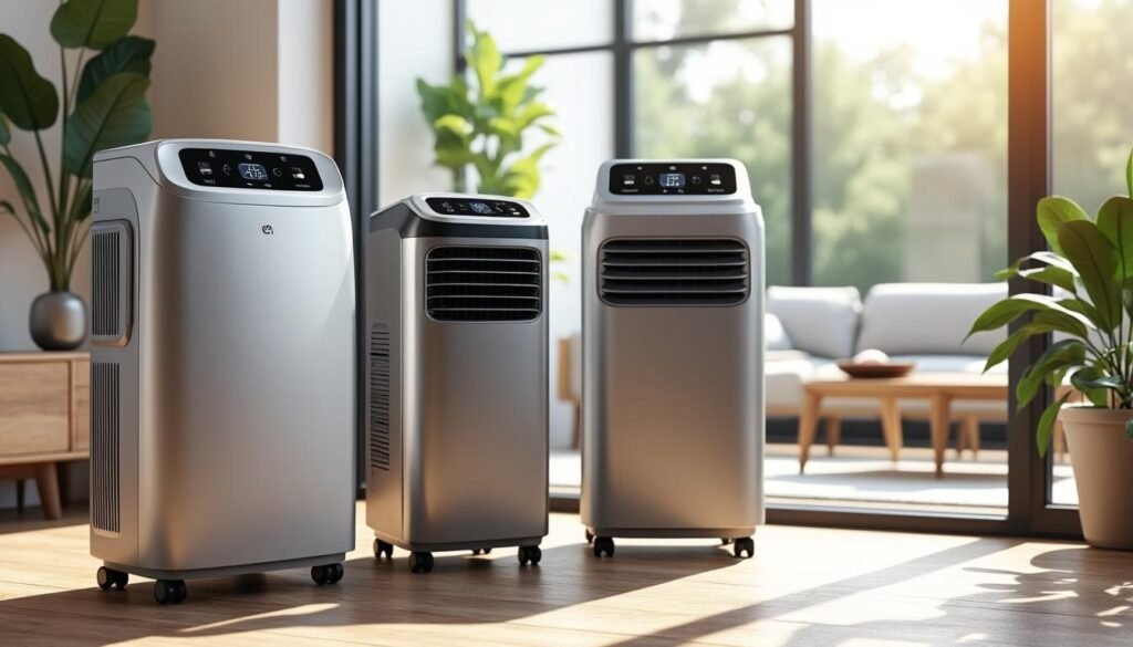 découvrez les climatiseurs mobiles multifonctions les plus complets, alliant refroidissement, déshumidification et ventilation pour un confort optimal toute l'année.